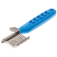 Колтунорез DeLIGHT боковой "мини" 11 лезвий загнут [синяя ручка] 4316211N /12/ Пет Лайн