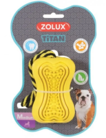 ZOLUX, Игрушка-кормушка "Кость, Титан", желтая, резина