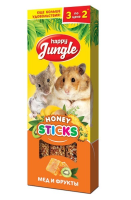 Happy Jungle Палочки для мелких грызунов, мед и фрукты, 3 шт. 90 г. [уценка]
