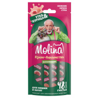 Molina Функц. крем-лакомство с уткой и курицей д/к, Снижение запаха фекалий, 48г