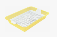 Гамма. Туалет для кошек c сеткой мини "Барсик" (желтый, 325*235*60мм)