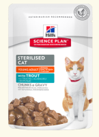 Hills пауч желе 85гр стерилиз.кошки 3767 форель от 6мес до 6лет [уценка]