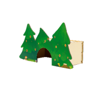 GoSi Сказочный Домик для грызуна "ЕЛКИ" размер L