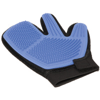 Рукавица силиконовая на руку Пет лайн (трехпалая синяя (3010))