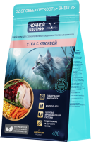 Ночной охотник Сухой корм для стерилизованных взрослых кошек Утка с клюквой