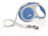 Flexi New Line Comfort L поводок-рулетка до 60 кг. 5 м, лента серый/голубой