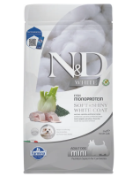 Сухой полнорационный корм Farmina N&D White Dog Mini для собак мелких пород со светлой шерстью, сибас, спирулина, фенхель (2 кг)