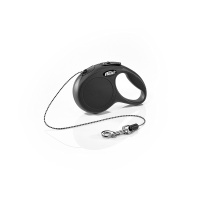 Flexi поводок-рулетка New Classic Cord. трос. Черная