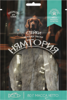 НЯМТОРИЯ Лакомство для собак "Стейки из кожи трески", 80 г (NT05CF024)