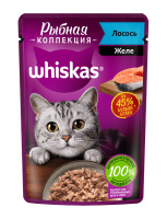 Whiskas Вискас рыбная коллекция с лососем 75 г.