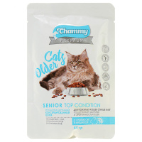 Chammy Premium Влажный корм для кошек старше 8 лет, с кроликом и индейкой, 85 г.