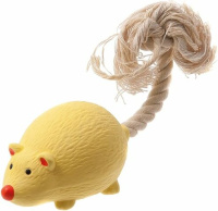 Игрушка латекс L-423 Мышь с канатным хвостом 9 см Пет лайн