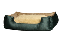 Лежак для животных, 70*50 , велюр [зеленый с бежевым]
