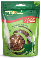 Лакомые кусочки д/с РТ24 лосось/утка 70гр Триол