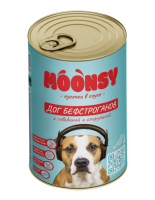 МУНСИ Консервы д/собак "ДОГ БЕФСТРОГАНОВ" говядина со спирулиной, 415 гр *12