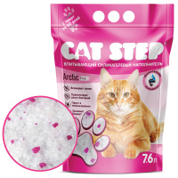Cat Step Arctic Pink Наполнитель впитывающий силикагелевый, 7,6 л