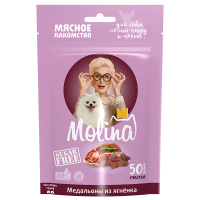Molina Лакомство для собак мелких пород, Медальоны из ягненка, 50 г.