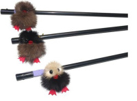 И-20 Дразнилка-удочка для кошек "Птичка" натур.мех