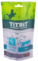 TiTBiT Хрустящие подушечки для кошек, с мясом утки для чистки зубов, 60 г