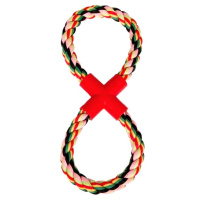 Триол Грейфер восьмерка для собак веревка цветная из хлопка, 30 см.