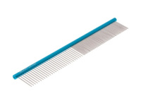 Расчёска DeLIGHT алюм. 30 см с круглой синей ручкой, зуб 3,6 см, 50/50 3126850