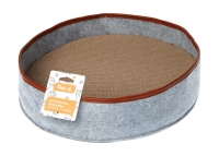 Pet-it круглая когтеточка-лежанка, гофрокартон, 40х10 см, серая
