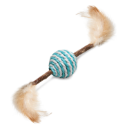 Игрушка для кошек из мататаби "Шарик полосатый", d40/220мм, серия NATURAL, Triol