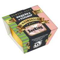 ЗооРинг Консервы для всех пород кошек и котят Нежное рагу в желе по-фламандски Индейка и Кальмар, 75 г