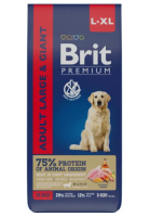 Brit Premium Adult Large and Giant Сухой корм премиум класса с курицей для взрослых собак крупных и гигантских пород [25–90 кг] (15 кг)