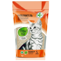 Зверьё Моё Мини, наполнитель впитывающий для кошек, 2,5 кг.