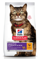 Hills сухой корм для кошек Sensitive Stomach & Skin c чувствительной кожей и желудком [уценка] (300гр)