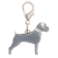 Адресник "Силуэт" Боксёр со стразами 30*25 мм, с местом для гравировки 19014 Пет лайн