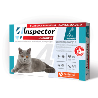 Inspector IN Quadro Капли для кошек 4-8кг, 3 шт *12 ---- (4-8 кг)