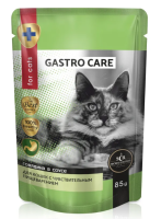 Secret For Pets Gastro Care. Влажный корм для кошек с чувствительным пищеварением, кусочки с говядиной в соусе, 85 гр.