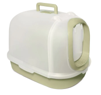 Туалет для кошек закрытый "Гигант" [совок в комплекте], серия HYGIENE, Triol (оливковый, 600*420*420мм)
