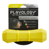 Playology хрустящая жевательная палочка SQUEAKY CHEW STICK (с ароматом курицы, средняя, желтый)