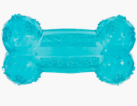 ZOLUX, Игрушка из термопластичной резины "Кость", бирюзовая, 12 см