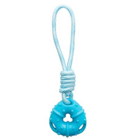 Игрушка для собак из термопластичной резины "Пончик с веревкой", 80/290мм Триол