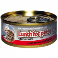 Lunch For Pets Рубленое мясо Говядина с сердцем для кошек 100 г.