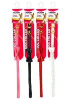 Камон Ошейник из искусственной кожи с бантом, 10х280 мм, красный, розовый, черный, белый