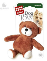 GiGwi Игрушка для собак Мишка с пищалкой 9см, серия PLUSH FRIENDZ