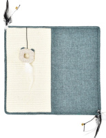 Коврик-когтеточка из сизаля с игрушкой "Инь-янь" , 400*400мм, Triol