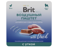 Brit Premium Воздушный паштет для взрослых собак мини пород Утка 100 г.