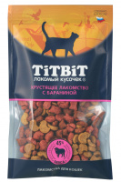 Титбит Лакомство д/кошек хрустящее с бараниной 60г