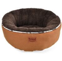 Лежанка круглая "Осенная классика" коричневаяТриол (S, 500*500*130мм)