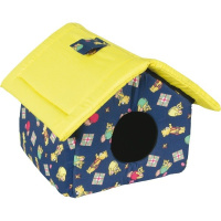 Зооник Дом поролоновый для кошек, треугольная крыша, 38х37х31 см.