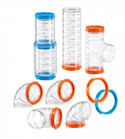 Набор TUBE LINE прямых,поворотных и Т-образных туннелей для хомяков