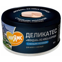 Влажный корм Мнямс Деликатес "Фондан" из мяса курицы с козьим молоком для котят старше 3 месяцев 80 г