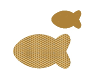 Go Si Коврик под лоток или миску "Рыба" 36*59см ЭВА бежевый