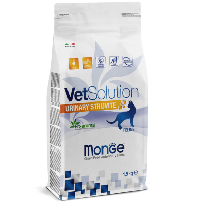 Monge VetSolution Cat Urinary Struvite Уринари Струвит при заболеваниях мочеполовой системы и струвитном течении МКБ (1,5 кг)